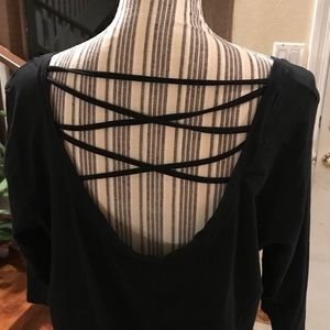 Black Cris-Cross top